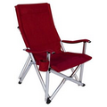 Large Folding High Back Aluminum Arm Chair w/375 lb. Rating